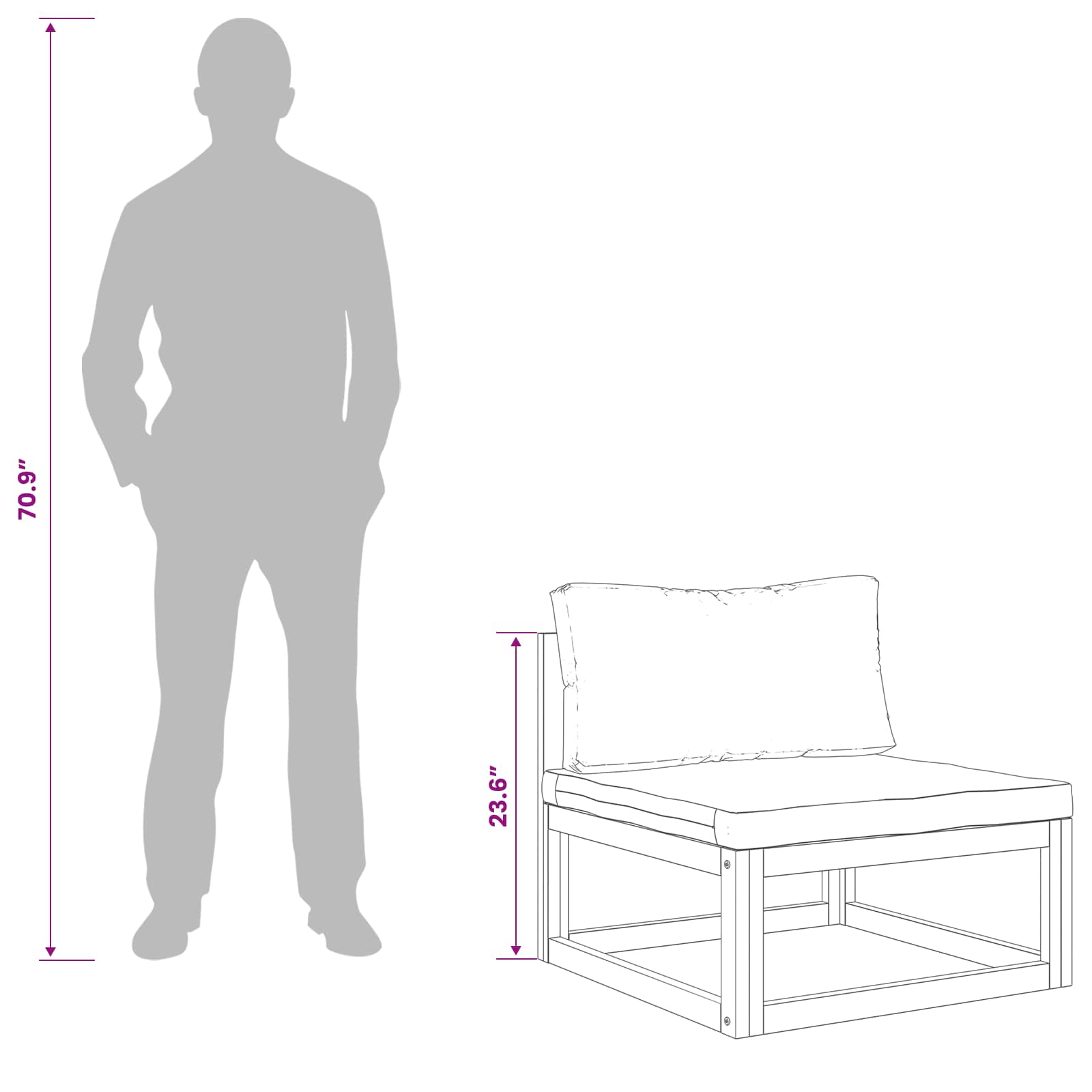 Σετ Καναπέ 5 τμχ. Φυσικό Στερεό Ξύλο Ακακίας - Pakobazaar