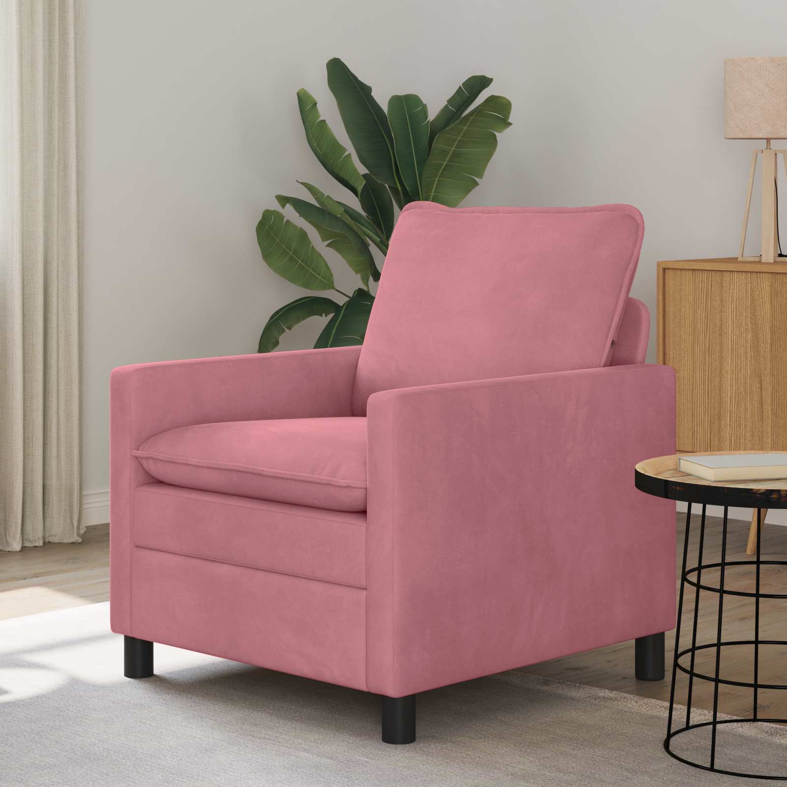 Καναπές Ροζ 76 x 81 x 87,5 εκ Βελούδο - Pakobazaar