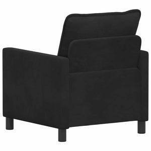 Καναπές Μαύρο 76 x 81 x 87,5 εκ Βελούδο - Pakobazaar
