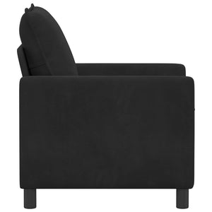 Καναπές Μαύρο 76 x 81 x 87,5 εκ Βελούδο - Pakobazaar