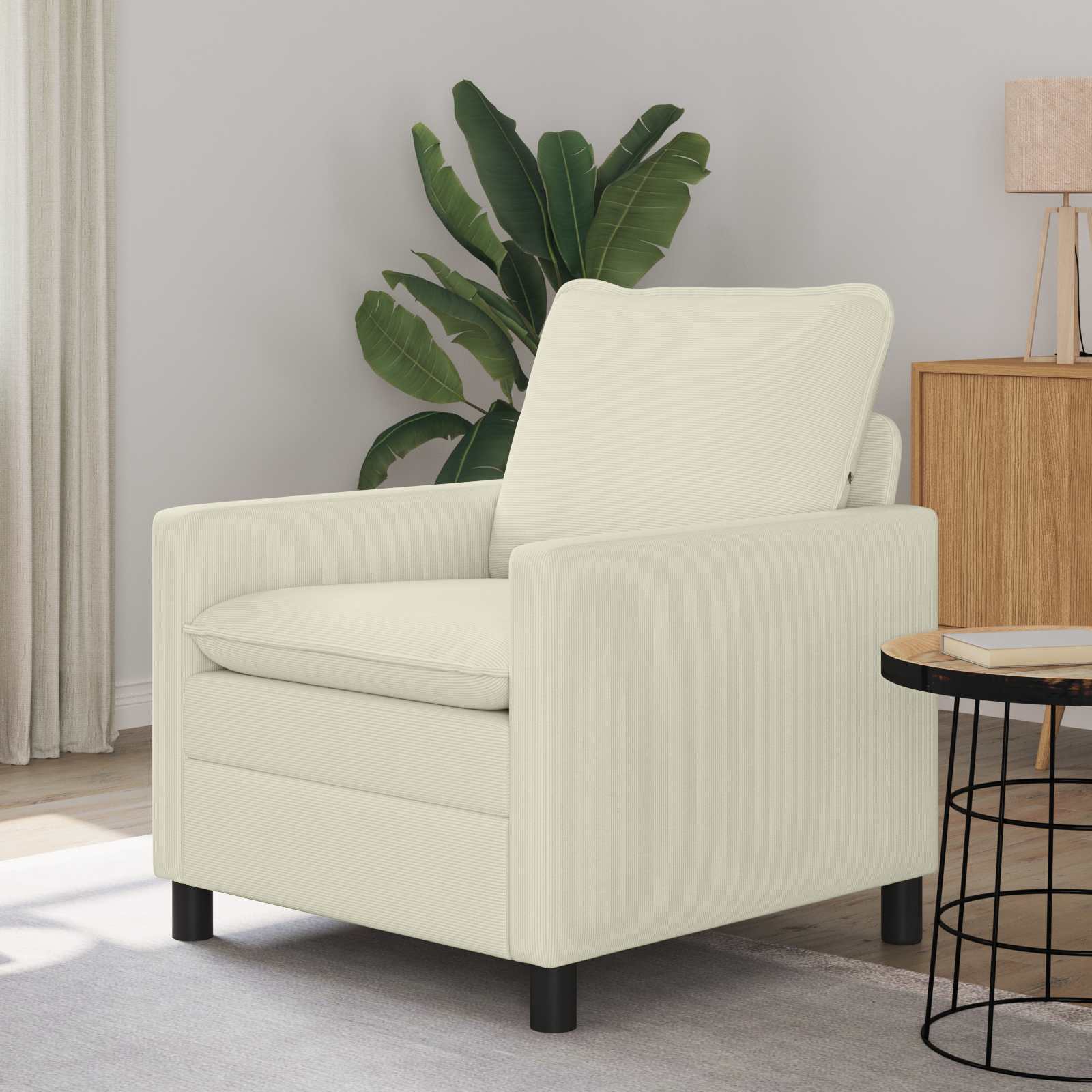 Καναπές Κρεμ 76 x 81 x 87,5 εκ Ύφασμα - Pakobazaar