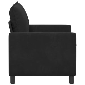 Καναπές Μαύρο 126 x 81 x 87,5 εκ Βελούδο - Pakobazaar