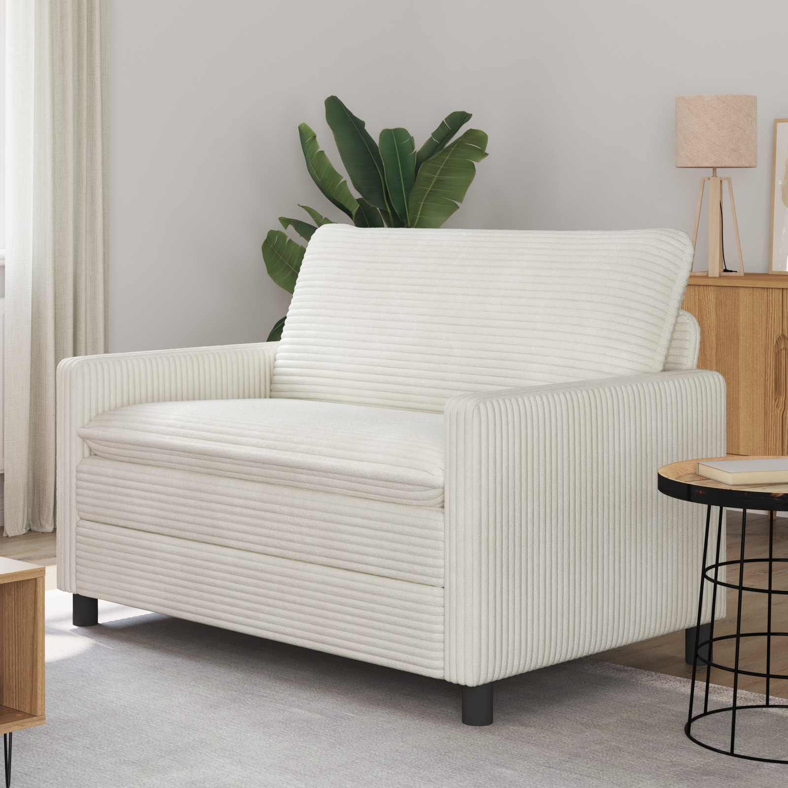 Καναπές Κρεμ 126 x 81 x 87,5 εκ Πολυεστέρας - Pakobazaar