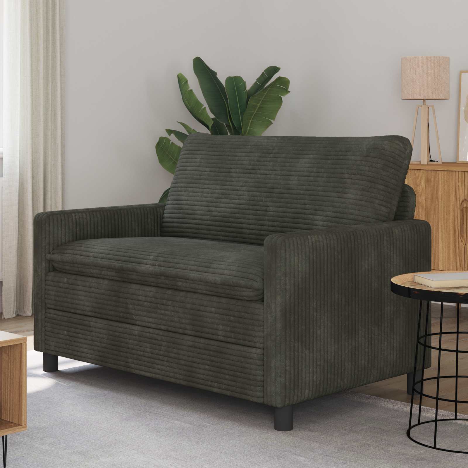 Καναπές Ανθρακί 126 x 81 x 87,5 εκ Πολυεστέρας - Pakobazaar