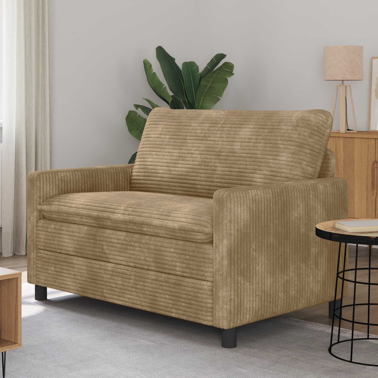 Καναπές Taupe 126 x 81 x 87,5 εκ Πολυεστέρας - Pakobazaar