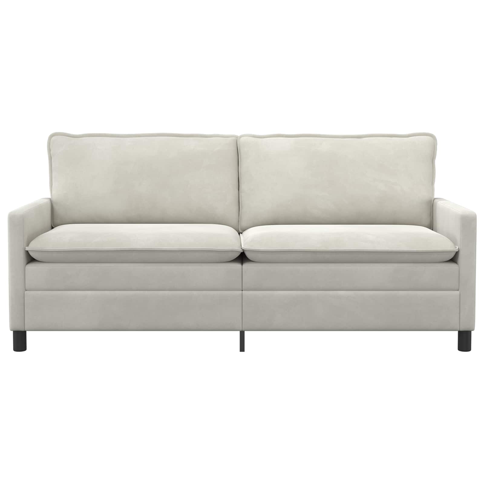 Καναπές Κρεμ 196 x 81 x 87,5 εκ. Βελούδο - Pakobazaar