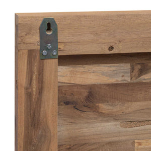 Κεφαλάρι Επιτοίχιο Φυσικό 100 cm Στερεό Ξύλο Τίκ - Pakobazaar