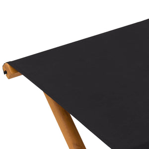 Καρέκλα Ακτίνας 2 pcs Στερεό Ξύλο Ευκαλύπτου Μαύρο