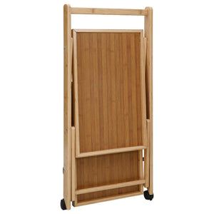 Καλάθι κουζίνας με ρόδες Ανοιχτό καφέ 65 x 40,5 x 76,5 εκ. - Pakobazaar