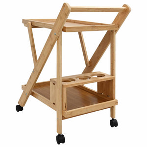 Καλάθι κουζίνας με ρόδες Ανοιχτό καφέ 65 x 40,5 x 76,5 εκ. - Pakobazaar