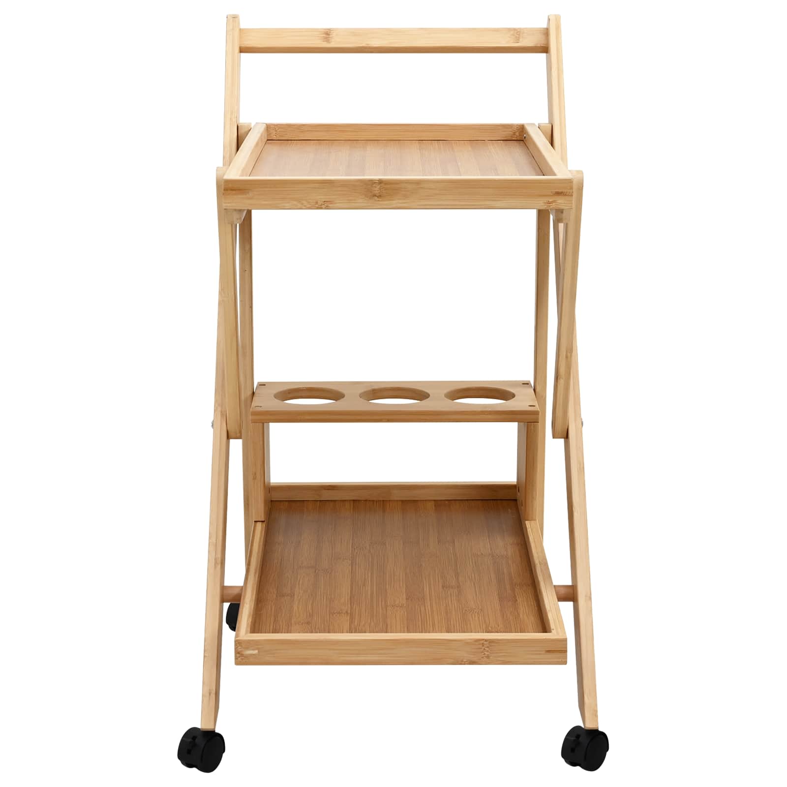 Καλάθι κουζίνας με ρόδες Ανοιχτό καφέ 65 x 40,5 x 76,5 εκ. - Pakobazaar