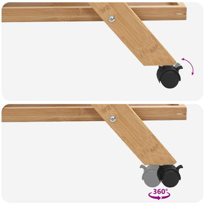 Καλάθι κουζίνας με ρόδες Ανοιχτό καφέ 65 x 40,5 x 76,5 εκ. - Pakobazaar