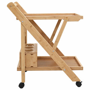 Καλάθι κουζίνας με ρόδες Ανοιχτό καφέ 65 x 40,5 x 76,5 εκ. - Pakobazaar