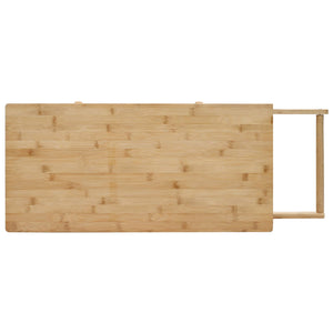 Καλάθι κουζίνας με ρόδες Φυσικό 90,5 x 36 x 86,5 εκ Μπαμπού - Pakobazaar