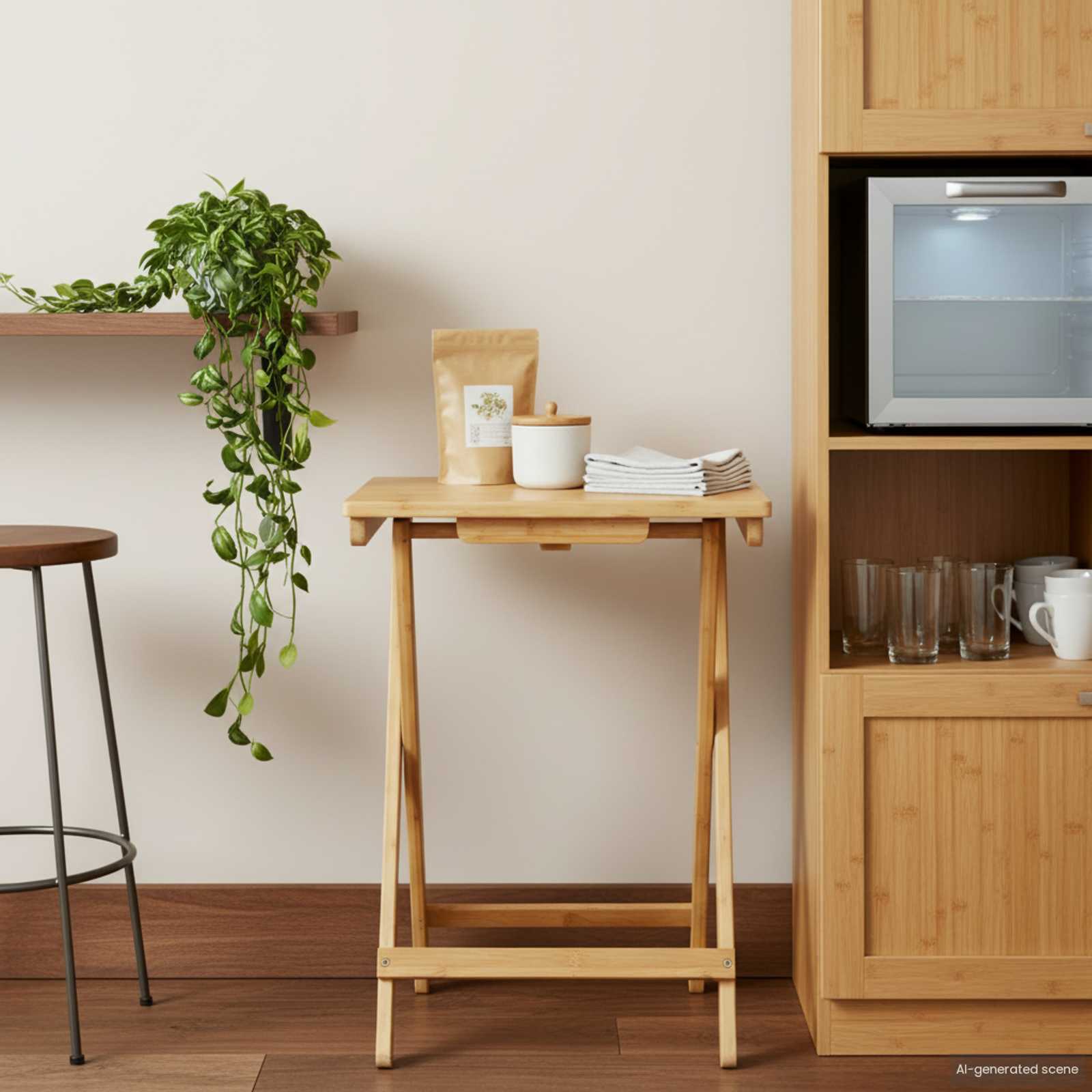Τραπέζι Κουζίνας Φυσικό 40 x 30 x 53,5 εκ Μπαμπού - Pakobazaar