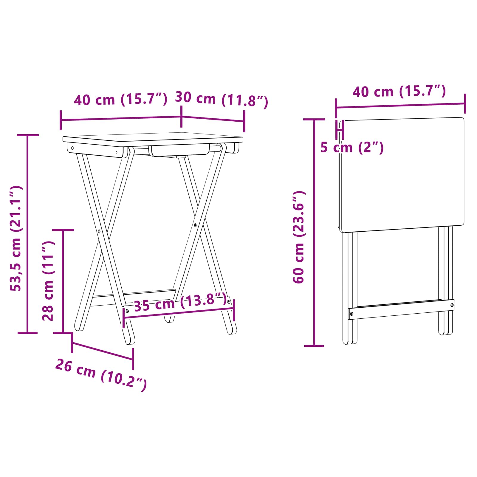 Τραπέζι Κουζίνας Φυσικό 40 x 30 x 53,5 εκ Μπαμπού - Pakobazaar