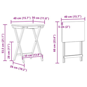 Τραπέζι Κουζίνας Φυσικό 40 x 30 x 53,5 εκ Μπαμπού - Pakobazaar