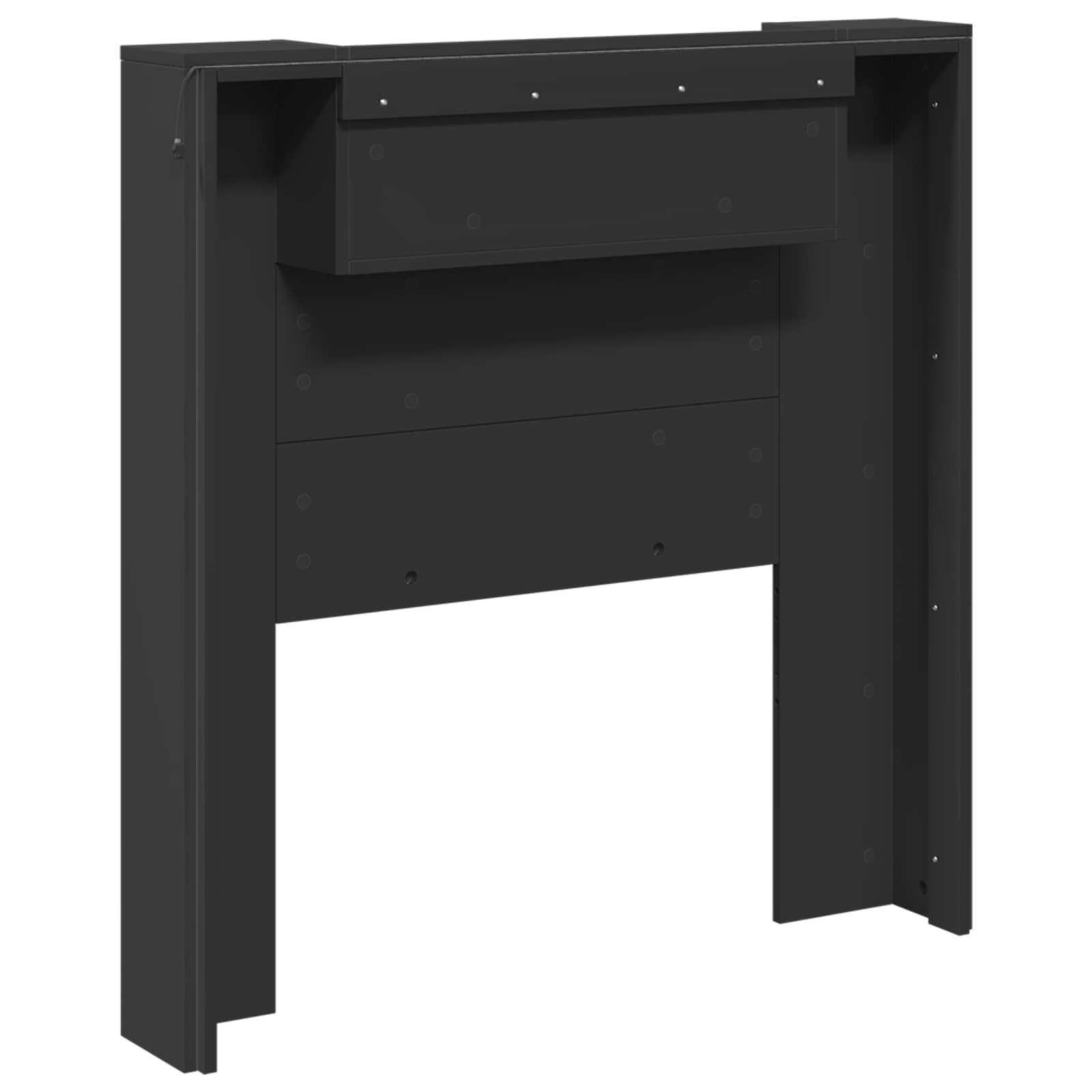 Κεφαλάρι με ράφι Μαύρο 100 x 16,5 x 103,5 cm Επεξεργασμένο ξύλο