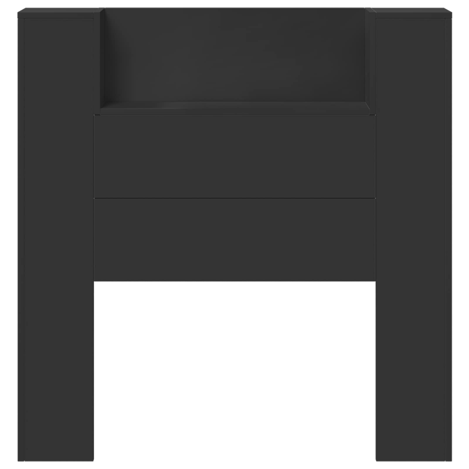 Κεφαλάρι με ράφι Μαύρο 100 x 16,5 x 103,5 cm Επεξεργασμένο ξύλο