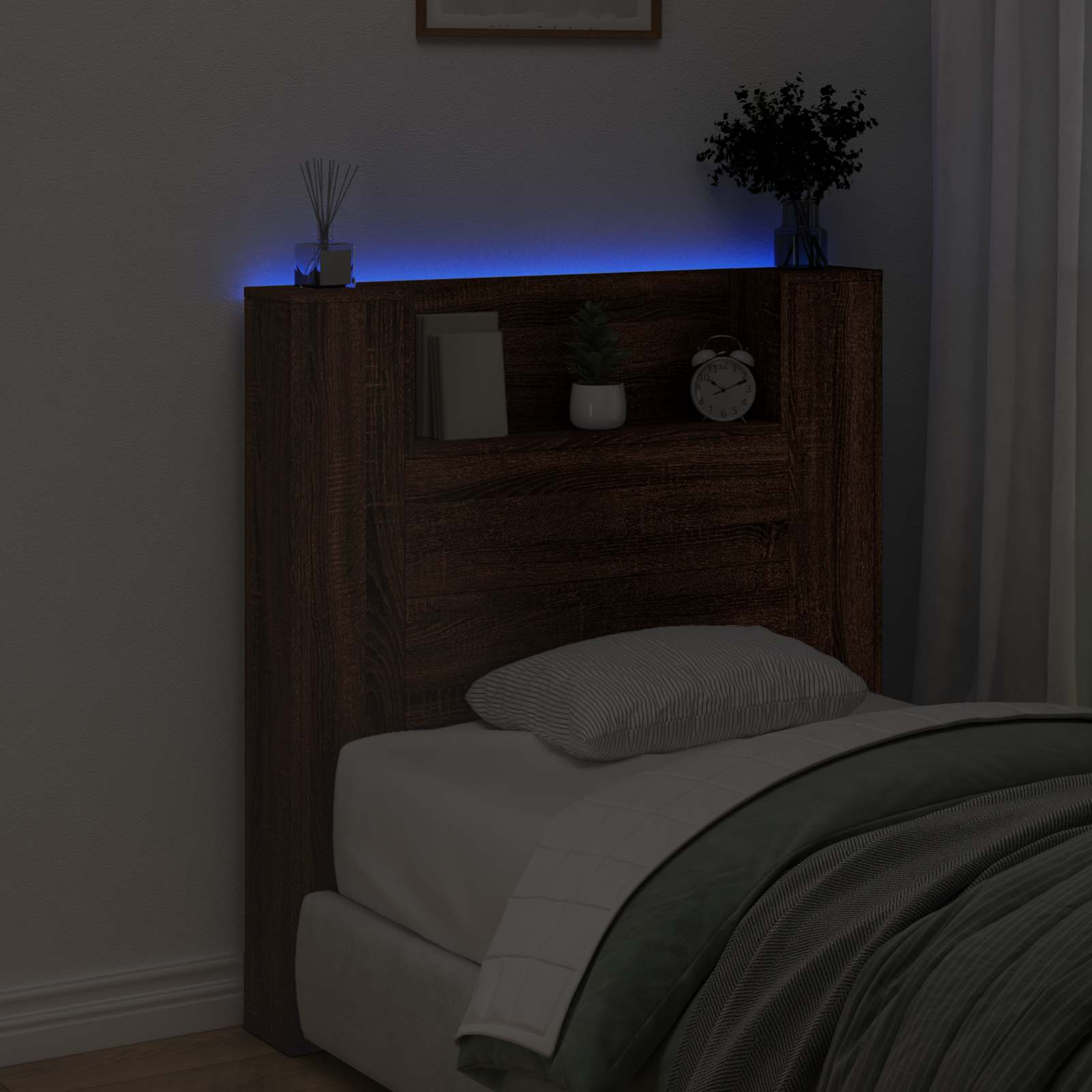 Κεφαλάρι Καφέ δρυς 100 x 16,5 x 103,5 cm Επεξεργασμένο ξύλο