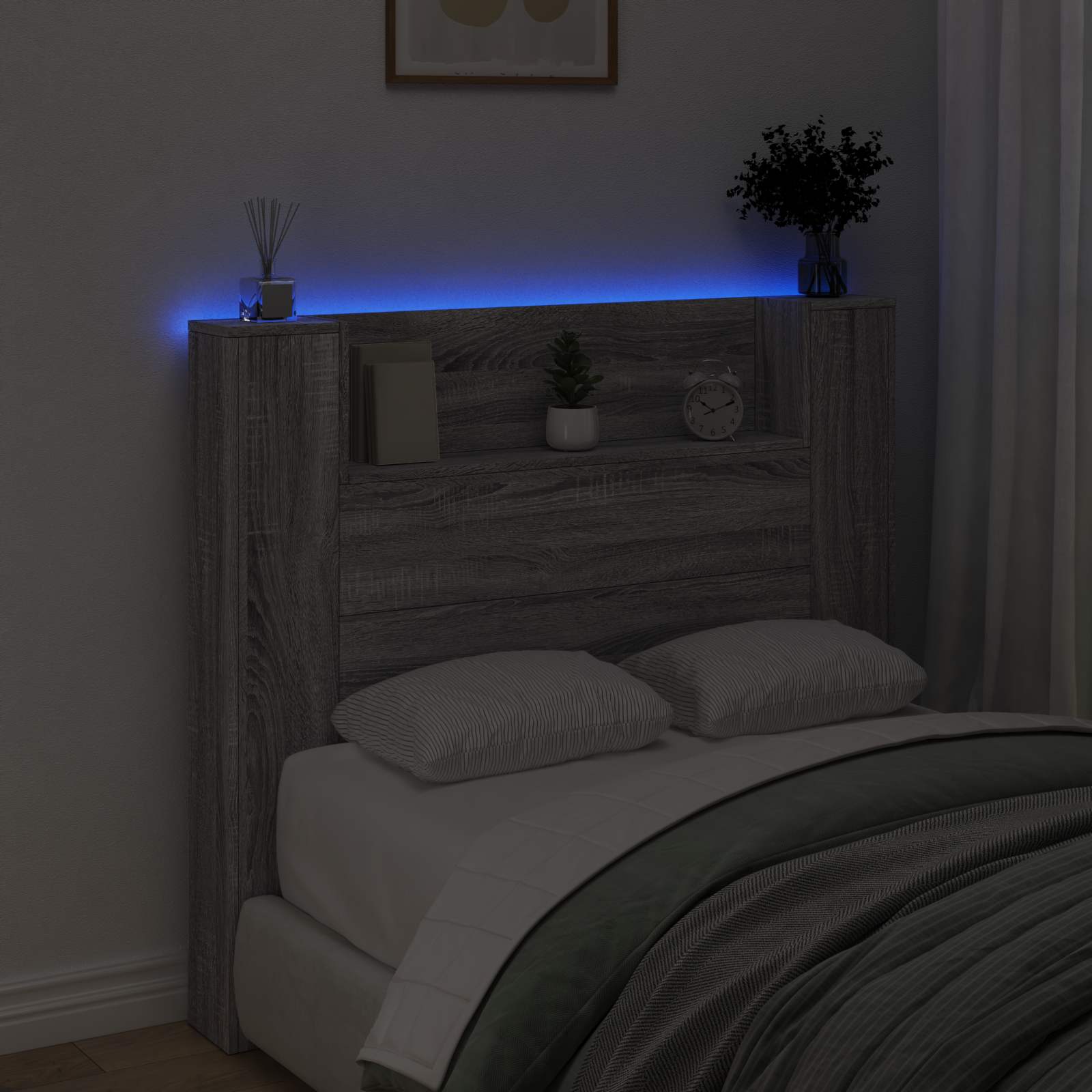 Κεφαλάρι Γκρίζο Σονομα 120 x 16,5 x 103,5 cm Επεξεργασμένο ξύλο