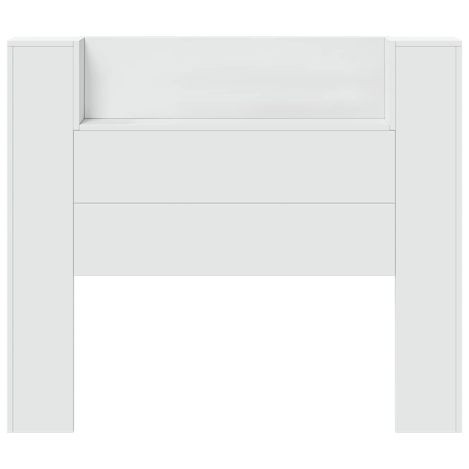 Κεφαλάρι με ράφι Λευκό 120 x 16,5 x 103,5 cm Επεξεργασμένο ξύλο - Pakobazaar