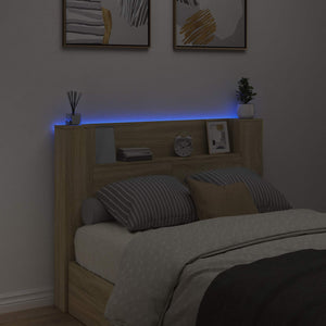 Κεφαλάρι αποθήκευσης με LED Sonoma Δρυς Επεξεργασμένο Ξύλο