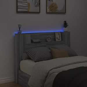 Κεφαλάρι αποθήκευσης με LED Γκρι Sonoma Επεξεργασμένο Ξύλο