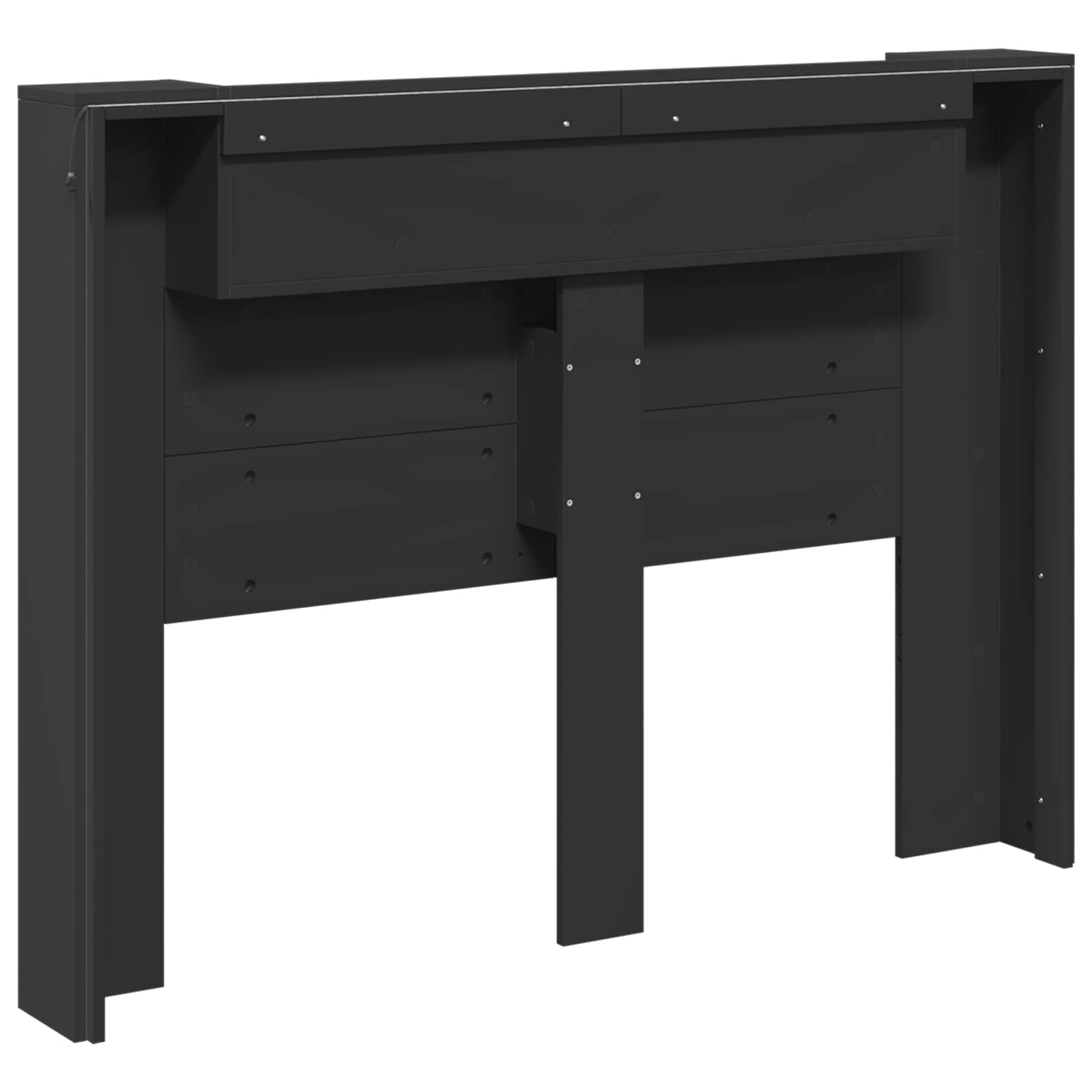 Κεφαλάρι με ράφι Μαύρο 140 x 16,5 x 103,5 cm Επεξεργασμένο ξύλο