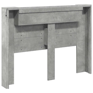 Κεφαλάρι με ράφι Σκυρόδεμα Γκρι 140 x 16,5 x 103,5 cm - Pakobazaar