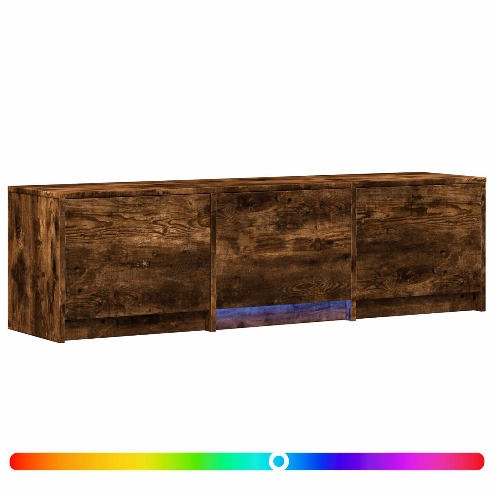 Τηλεοπτική βιβλιοθήκη με LED Καπνιστή Δρυς 140 x 34 x 40 εκ - Pakobazaar