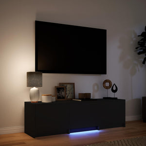 Τηλεοπτική βιβλιοθήκη με LED με LED Μαύρο 140 x 34 x 40 εκ - Pakobazaar