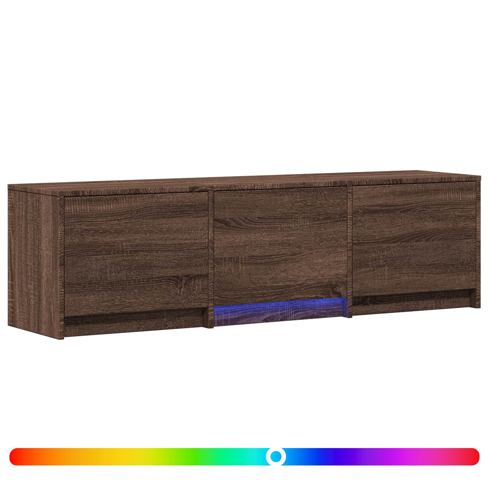 Τηλεοπτική βιβλιοθήκη με LED με LED Καφέ δρυς 140 x 34 x 40 εκ - Pakobazaar