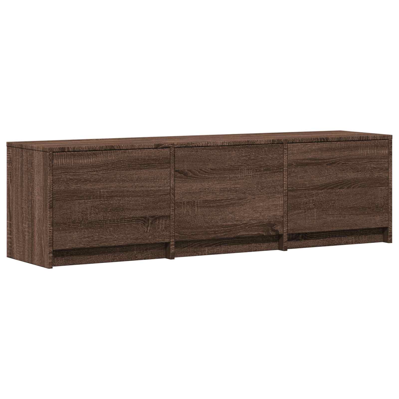 Τηλεοπτική βιβλιοθήκη με LED με LED Καφέ δρυς 140 x 34 x 40 εκ - Pakobazaar