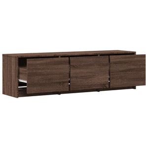 Τηλεοπτική βιβλιοθήκη με LED με LED Καφέ δρυς 140 x 34 x 40 εκ - Pakobazaar