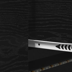 Τηλεοπτική βιβλιοθήκη με LED Μαύρη Δρυς 140 x 34 x 40 εκ