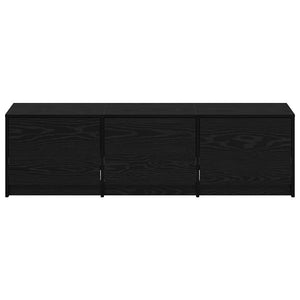 Τηλεοπτική βιβλιοθήκη με LED Μαύρη Δρυς 140 x 34 x 40 εκ