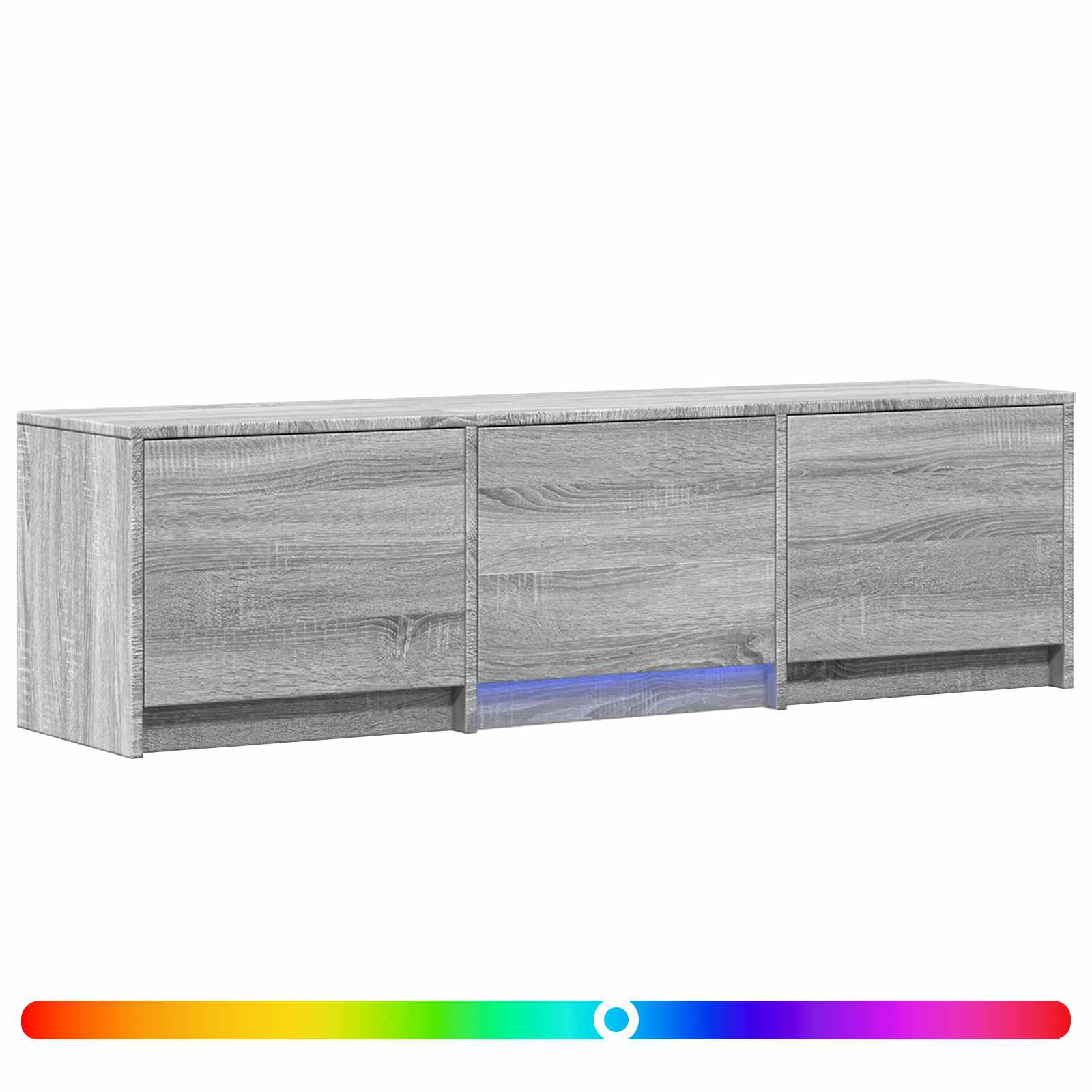 Τηλεοπτική βιβλιοθήκη με LED Γκρι Σονομά 140 x 34 x 40 εκ - Pakobazaar