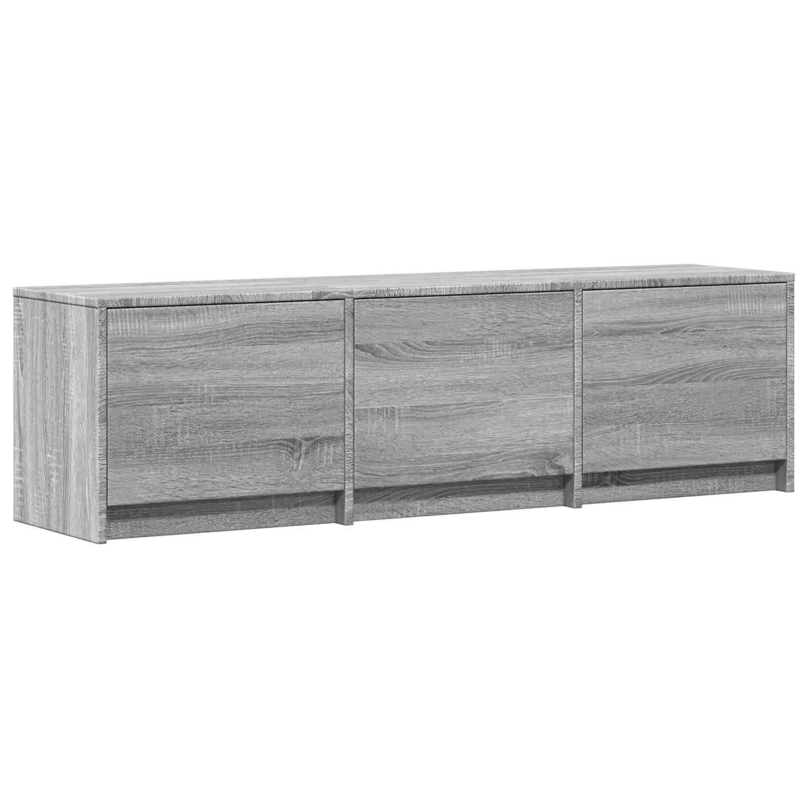 Τηλεοπτική βιβλιοθήκη με LED Γκρι Σονομά 140 x 34 x 40 εκ - Pakobazaar