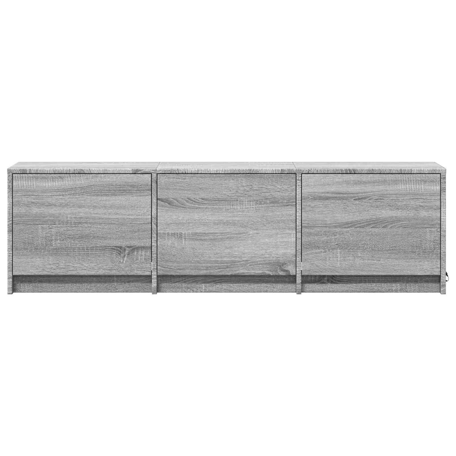 Τηλεοπτική βιβλιοθήκη με LED Γκρι Σονομά 140 x 34 x 40 εκ - Pakobazaar