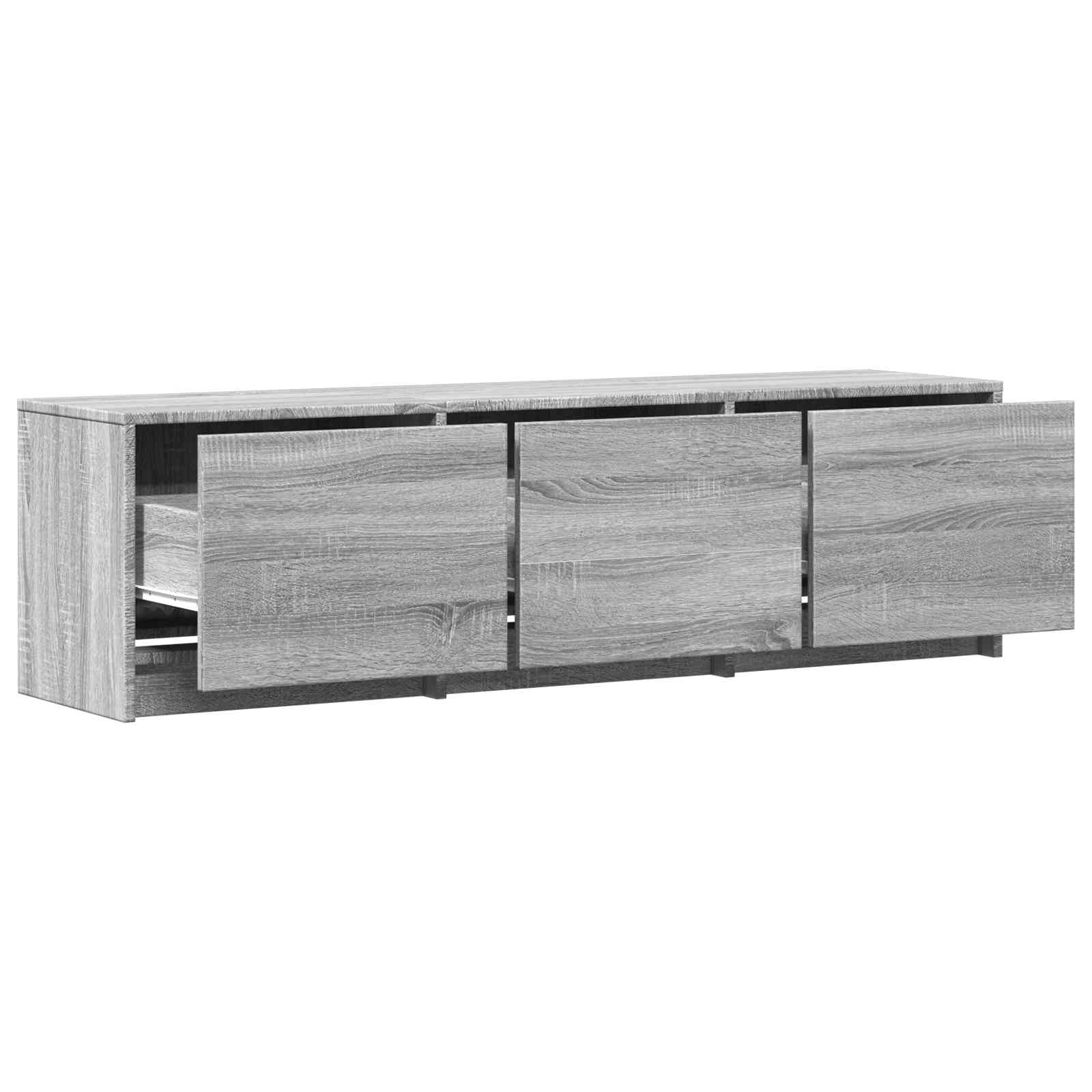 Τηλεοπτική βιβλιοθήκη με LED Γκρι Σονομά 140 x 34 x 40 εκ - Pakobazaar