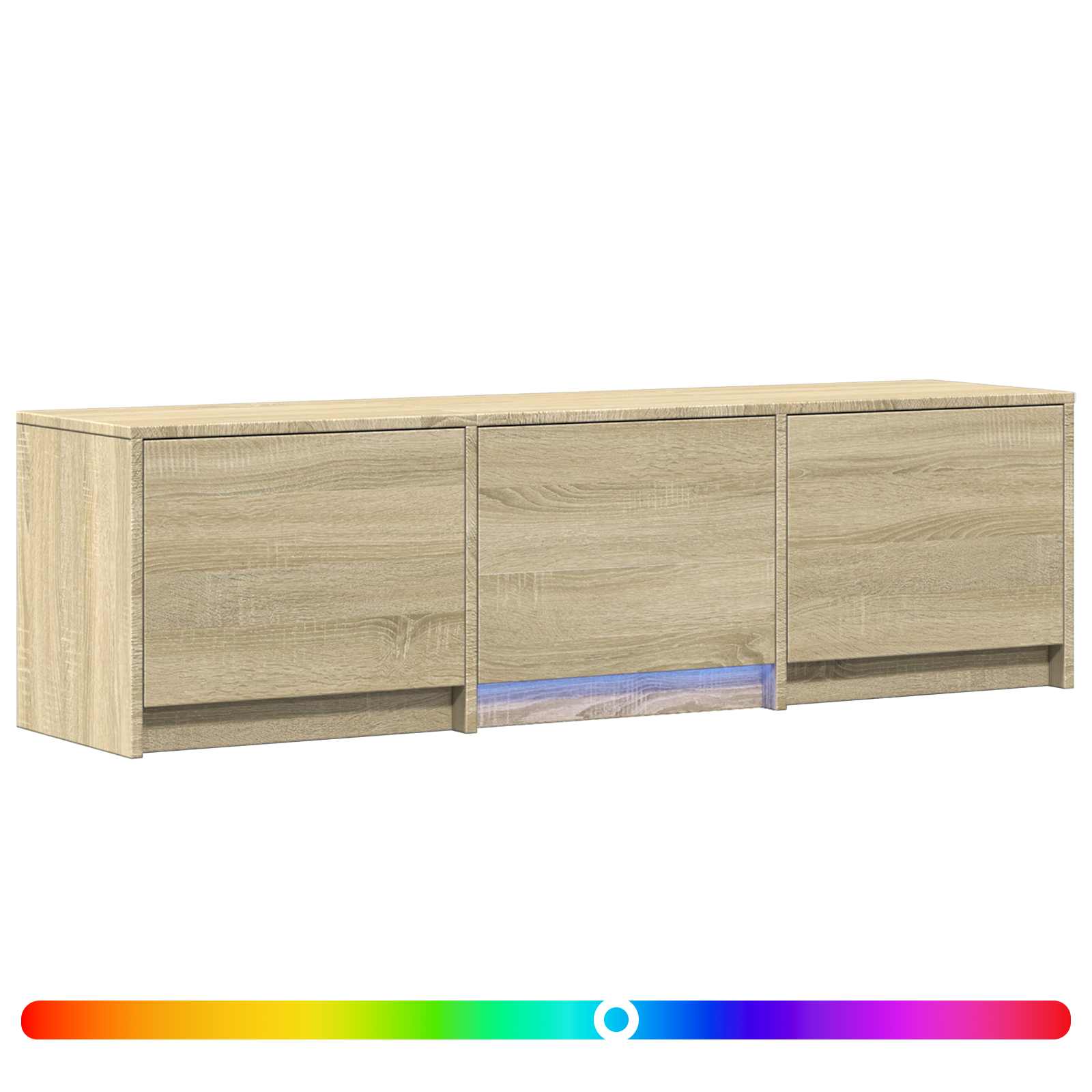 Τηλεοπτική βιβλιοθήκη με LED Δρύς Sonoma 140 x 34 x 40 εκ - Pakobazaar