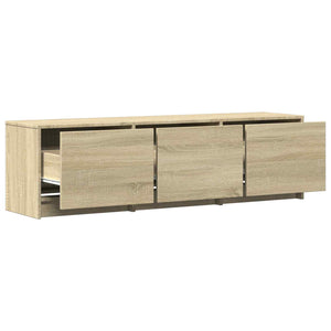 Τηλεοπτική βιβλιοθήκη με LED Δρύς Sonoma 140 x 34 x 40 εκ - Pakobazaar