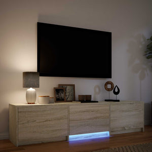 Τηλεοπτική βιβλιοθήκη με LED Δρύς Sonoma 165 x 34 x 40 εκ. - Pakobazaar