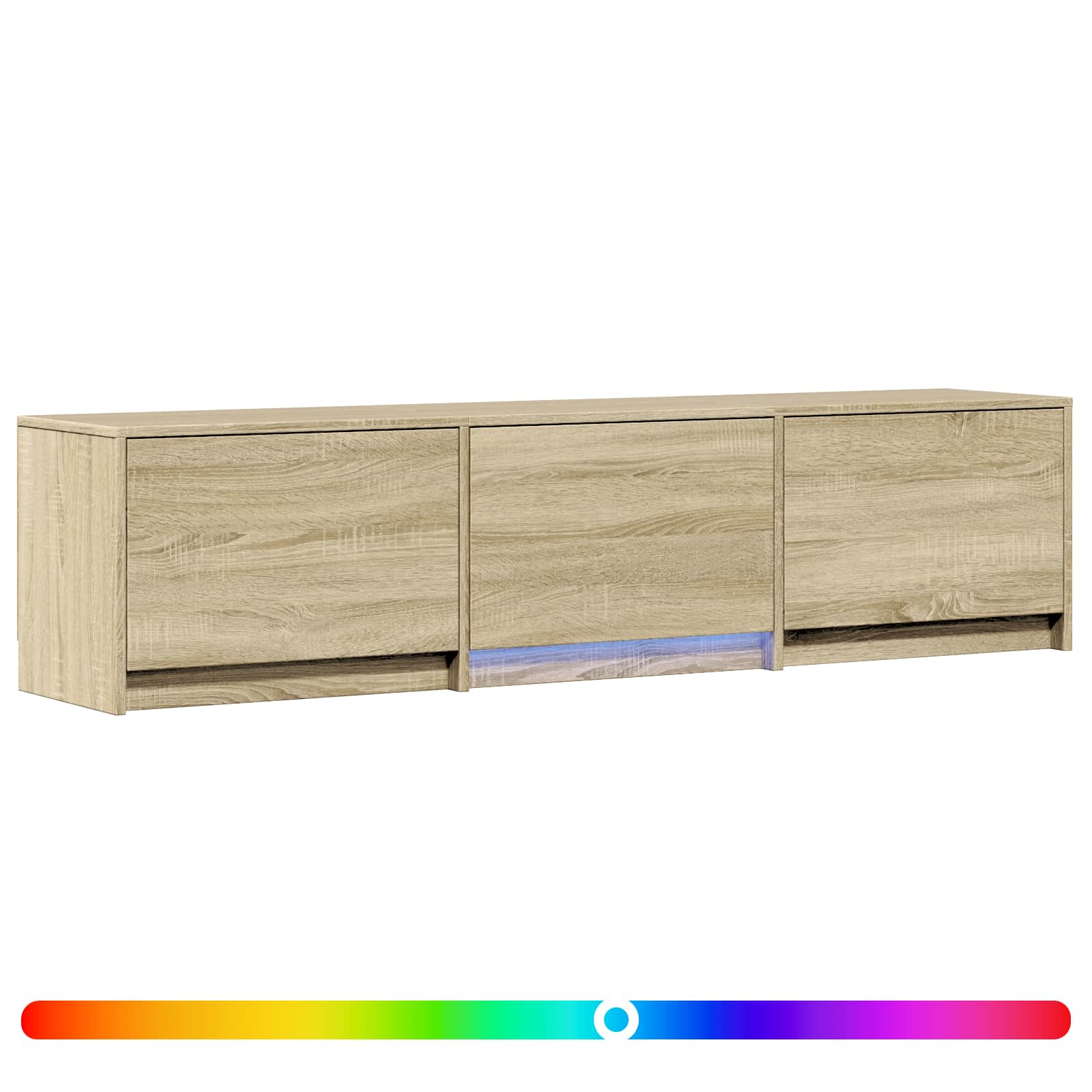 Τηλεοπτική βιβλιοθήκη με LED Δρύς Sonoma 165 x 34 x 40 εκ. - Pakobazaar