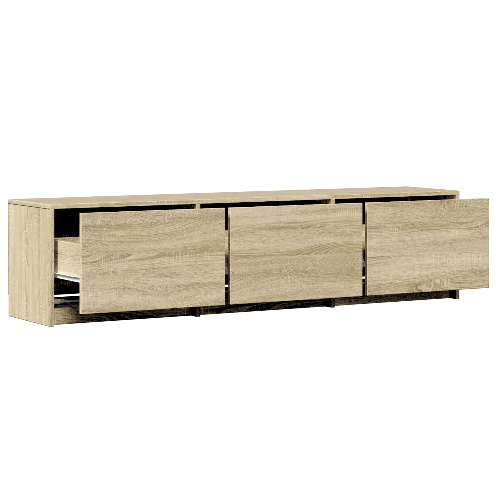 Τηλεοπτική βιβλιοθήκη με LED Δρύς Sonoma 165 x 34 x 40 εκ. - Pakobazaar
