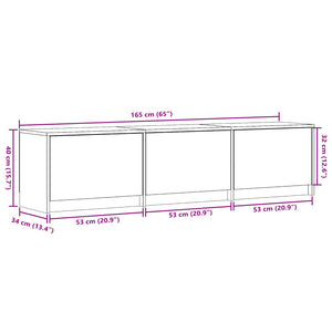 Τηλεοπτική βιβλιοθήκη με LED Δρύς Sonoma 165 x 34 x 40 εκ. - Pakobazaar