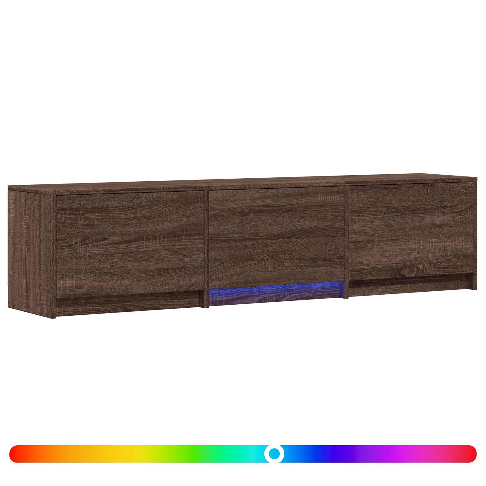 Τηλεοπτική βιβλιοθήκη με LED με LED Καφέ δρυς 165 x 34 x 40 εκ. - Pakobazaar