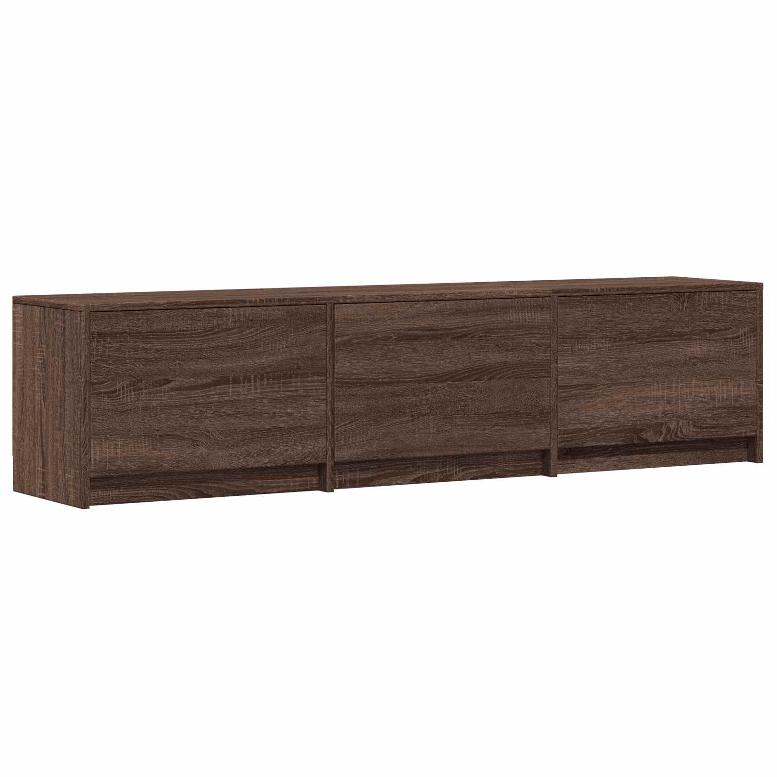Τηλεοπτική βιβλιοθήκη με LED με LED Καφέ δρυς 165 x 34 x 40 εκ. - Pakobazaar