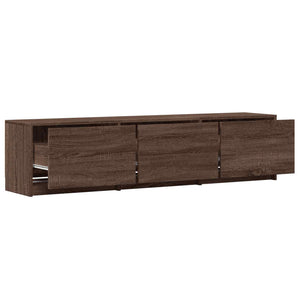 Τηλεοπτική βιβλιοθήκη με LED με LED Καφέ δρυς 165 x 34 x 40 εκ. - Pakobazaar